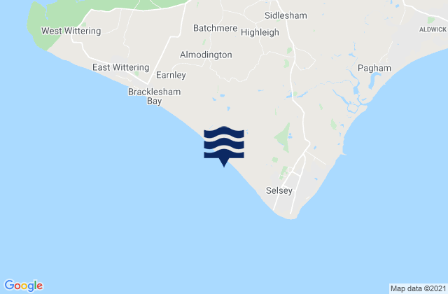 Mapa de mareas Selsey West Beach Beach, United Kingdom