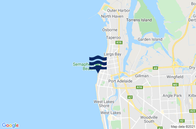 Mapa de mareas Semaphore Beach, Australia