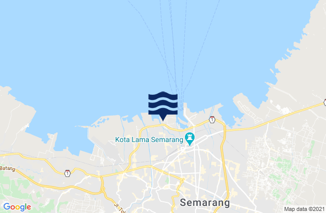 Mapa de mareas Semarang, Indonesia