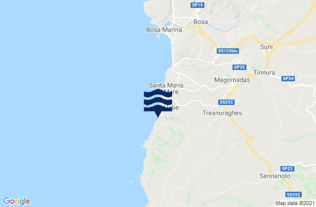 Mapa de mareas Sennariolo, Italy