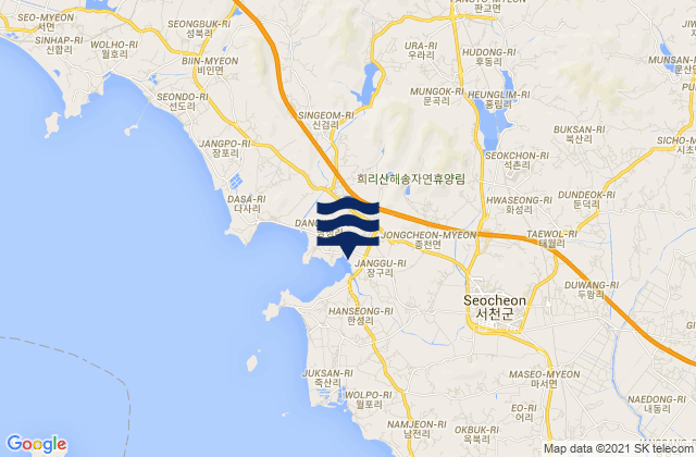 Mapa de mareas Seocheon-gun, South Korea