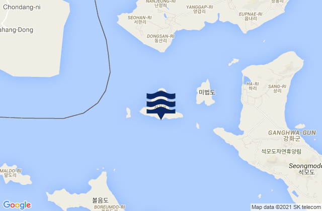 Mapa de mareas Seogeom-ri, South Korea