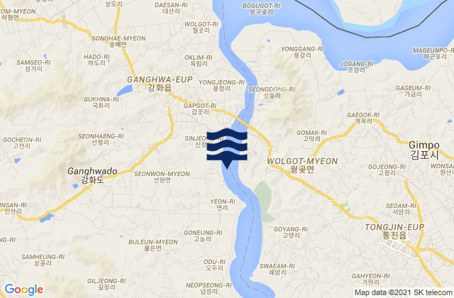 Mapa de mareas Seonwon, South Korea