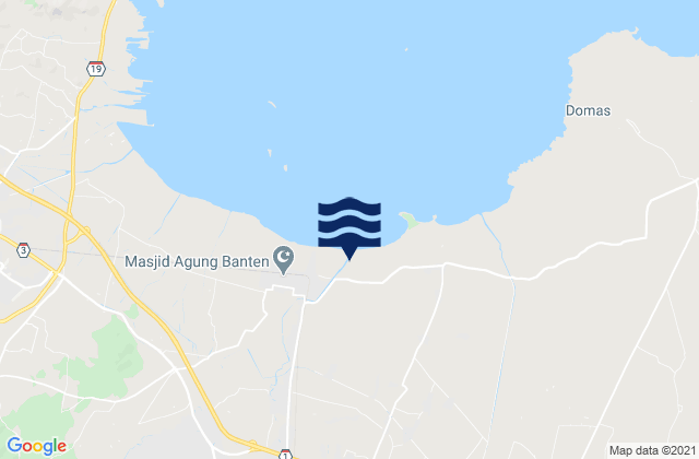 Mapa de mareas Serang, Indonesia