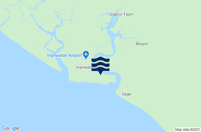 Mapa de mareas Serkos, Indonesia