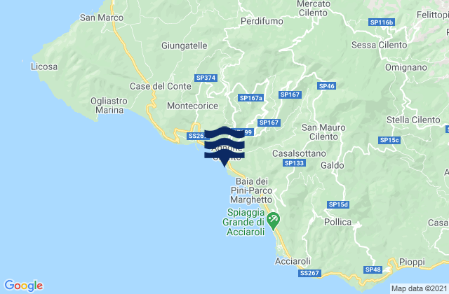 Mapa de mareas Serramezzana, Italy