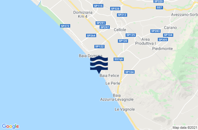 Mapa de mareas Sessa Aurunca, Italy