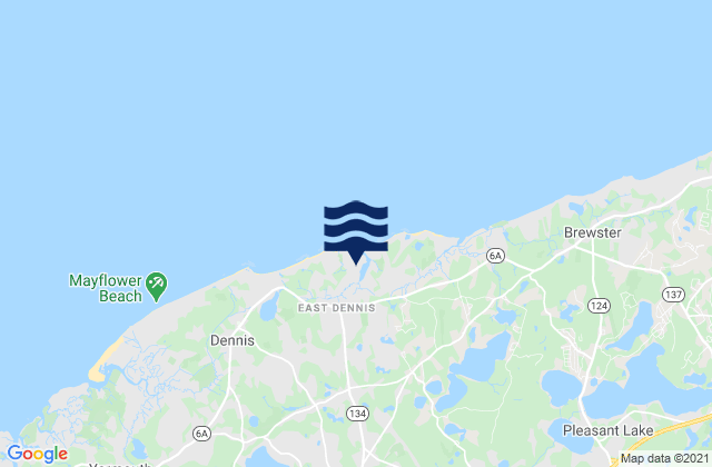 Mapa de mareas Sesuit Harbor (East Dennis), United States