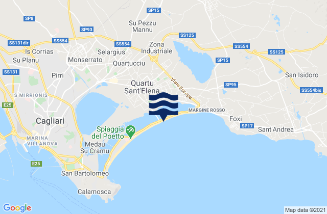Mapa de mareas Settimo San Pietro, Italy