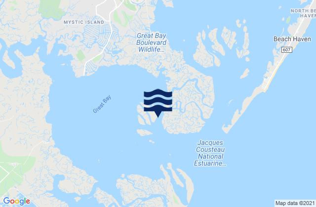 Mapa de mareas Seven Island (Newmans Thorofare), United States
