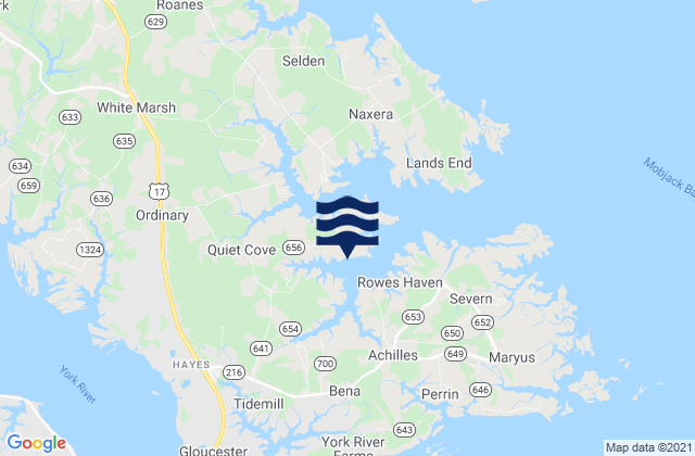 Mapa de mareas Severn River Marina, United States