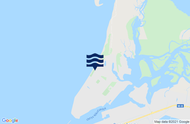 Mapa de mareas Severodvinsk, Russia