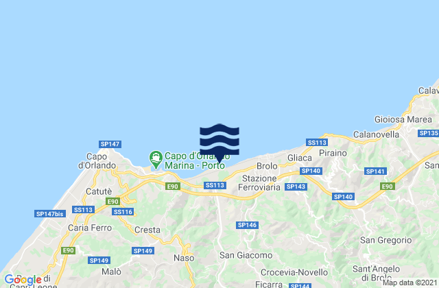 Mapa de mareas Sfaranda, Italy