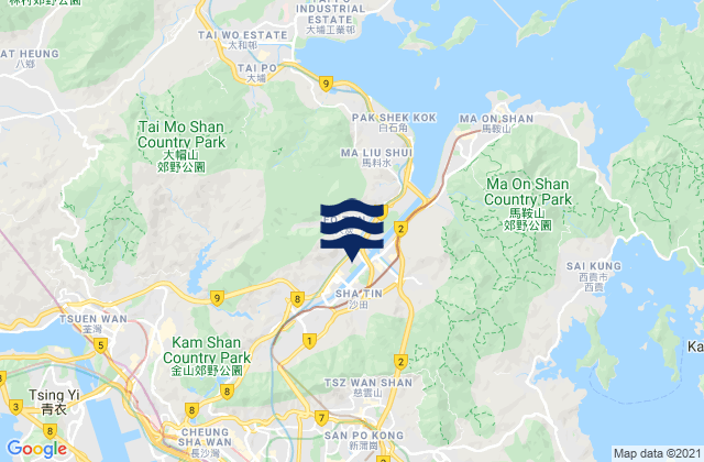 Mapa de mareas Sha Tin, Hong Kong