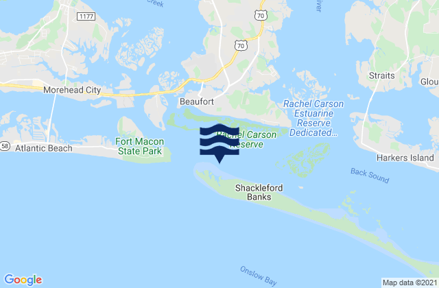 Mapa de mareas Shackleford Point NE of, United States