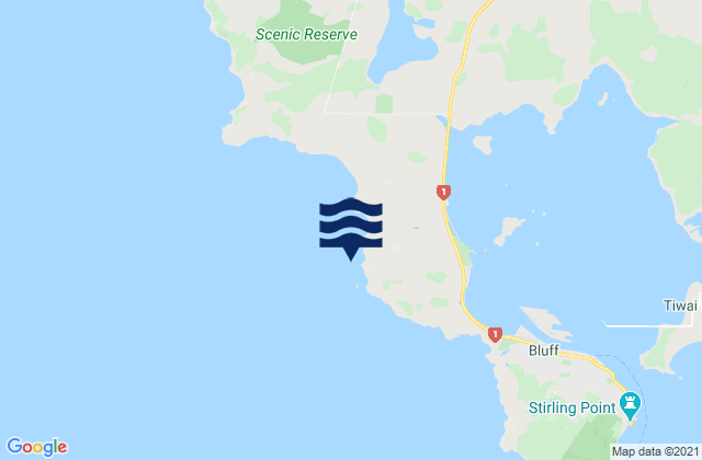 Mapa de mareas Shag Rock, New Zealand
