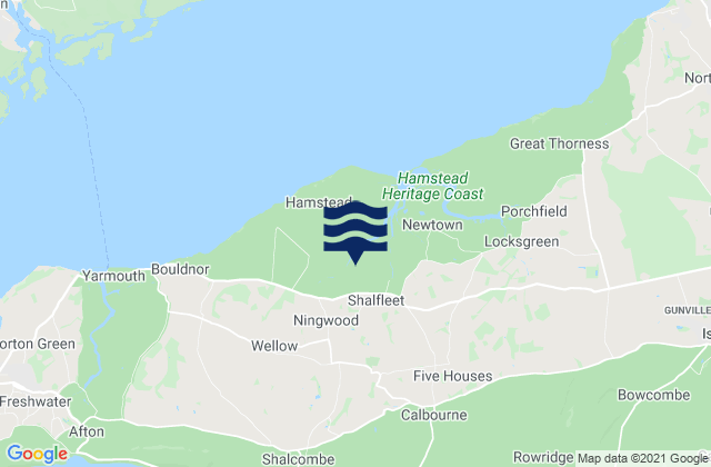 Mapa de mareas Shalfleet, United Kingdom