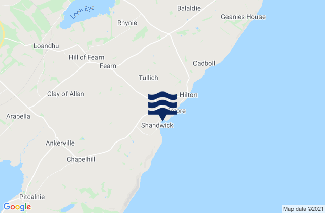Mapa de mareas Shandwick Bay Beach, United Kingdom