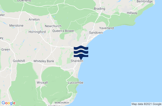 Mapa de mareas Shanklin (Hope Beach), United Kingdom