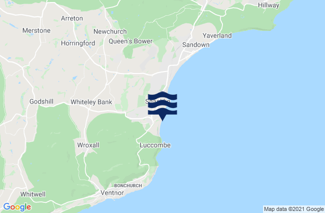 Mapa de mareas Shanklin Beach, United Kingdom