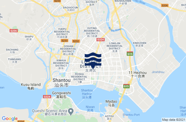 Mapa de mareas Shantou, China
