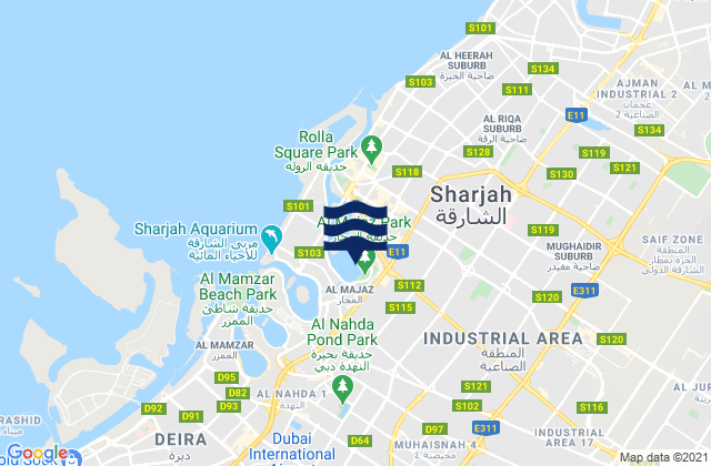 Mapa de mareas Sharjah, United Arab Emirates