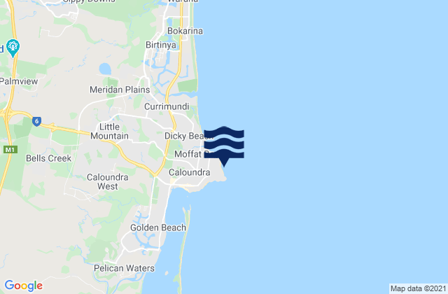 Mapa de mareas Shelly Beach, Australia