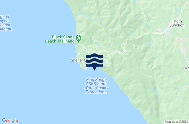 Mapa de mareas Shelter Cove, United States