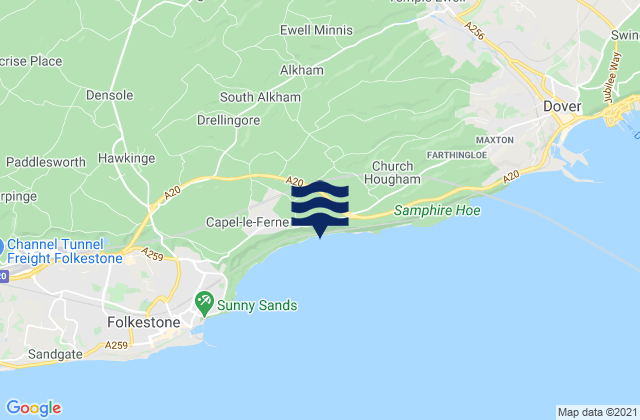 Mapa de mareas Shepherdswell, United Kingdom