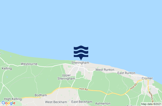 Mapa de mareas Sheringham Beach, United Kingdom