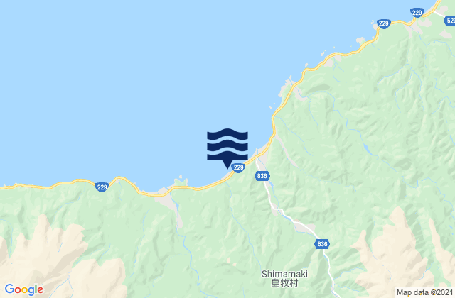 Mapa de mareas Shimamaki-gun, Japan