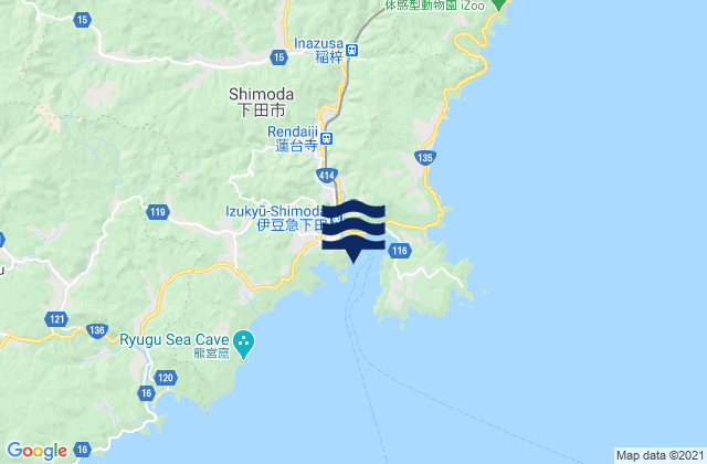 Mapa de mareas Shimoda Ko, Japan