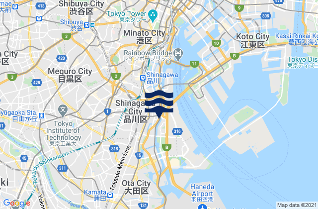 Mapa de mareas Shinagawa-ku, Japan