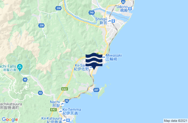 Mapa de mareas Shingū-shi, Japan