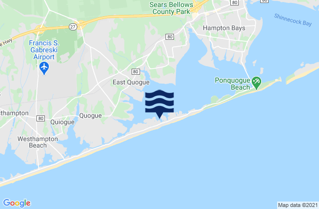 Mapa de mareas Shinnecock Bay, United States