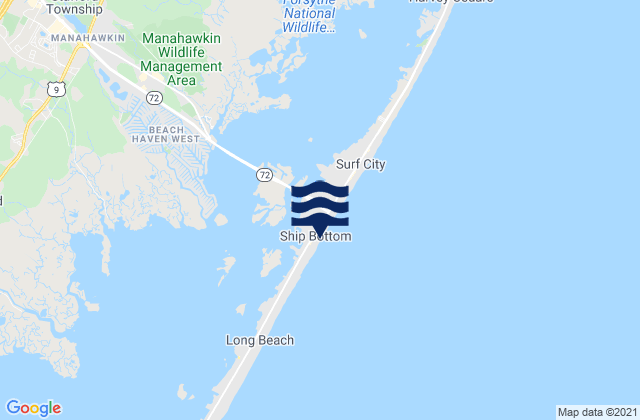Mapa de mareas Ship Bottom, United States