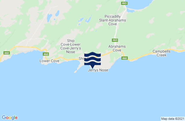 Mapa de mareas Ship Cove, Canada