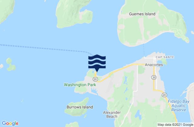 Mapa de mareas Ship Harbor Fidalgo Island, United States