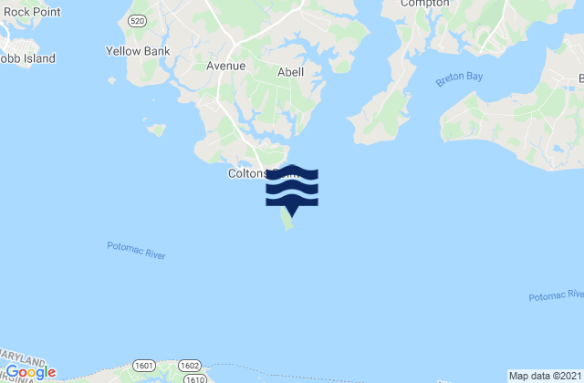 Mapa de mareas Shipping Point, Saint Clements Bay, United States