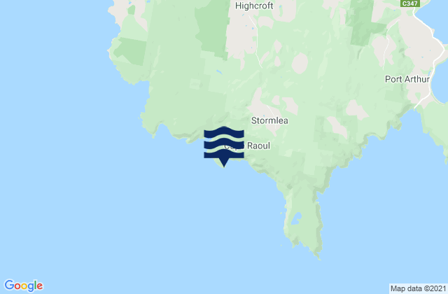Mapa de mareas Shipstern Bluff, Australia