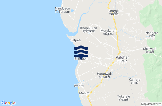 Mapa de mareas Shirgaon, India