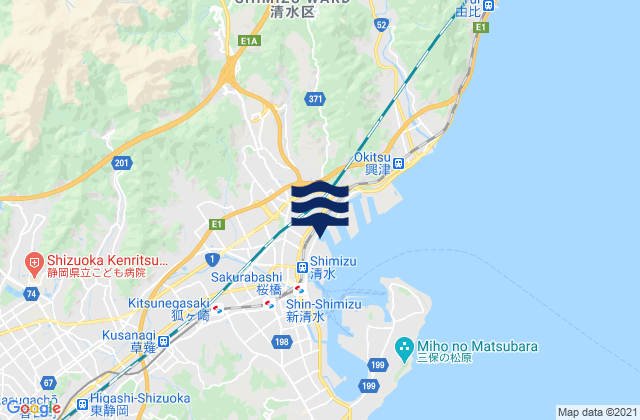 Mapa de mareas Shizuoka-shi, Japan
