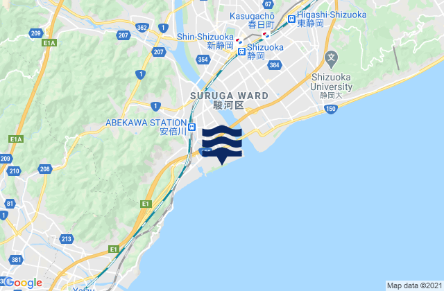 Mapa de mareas Shizuoka, Japan