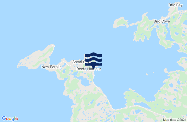 Mapa de mareas Shoal Cove, Canada