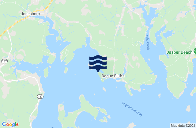 Mapa de mareas Shoppee Point Englishman Bay, United States