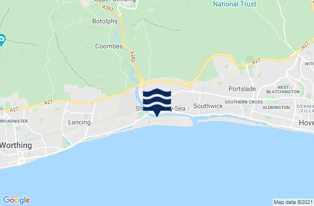 Mapa de mareas Shoreham-by-Sea, United Kingdom