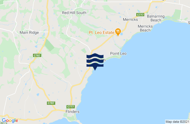 Mapa de mareas Shoreham Beach, Australia