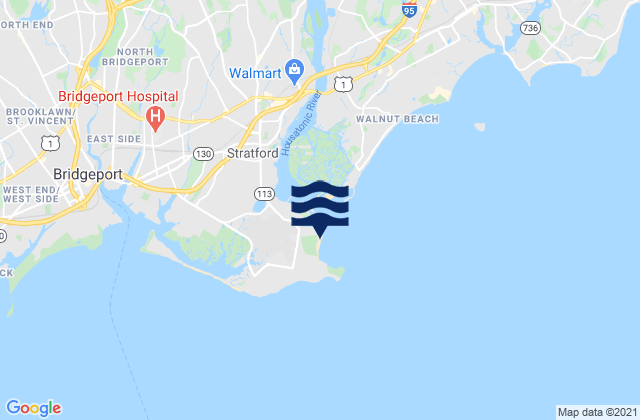 Mapa de mareas Short Beach Stratford, United States
