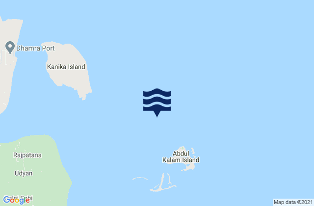 Mapa de mareas Shortt Island, India