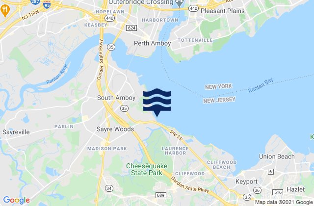 Mapa de mareas Shrewsbury, United States